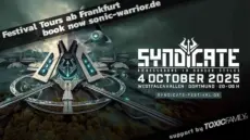 Banner Syndicate 2025 – Busreise zum Electronic Harder Style Festival in den Westfalenhallen Dortmund am 4.10.2025