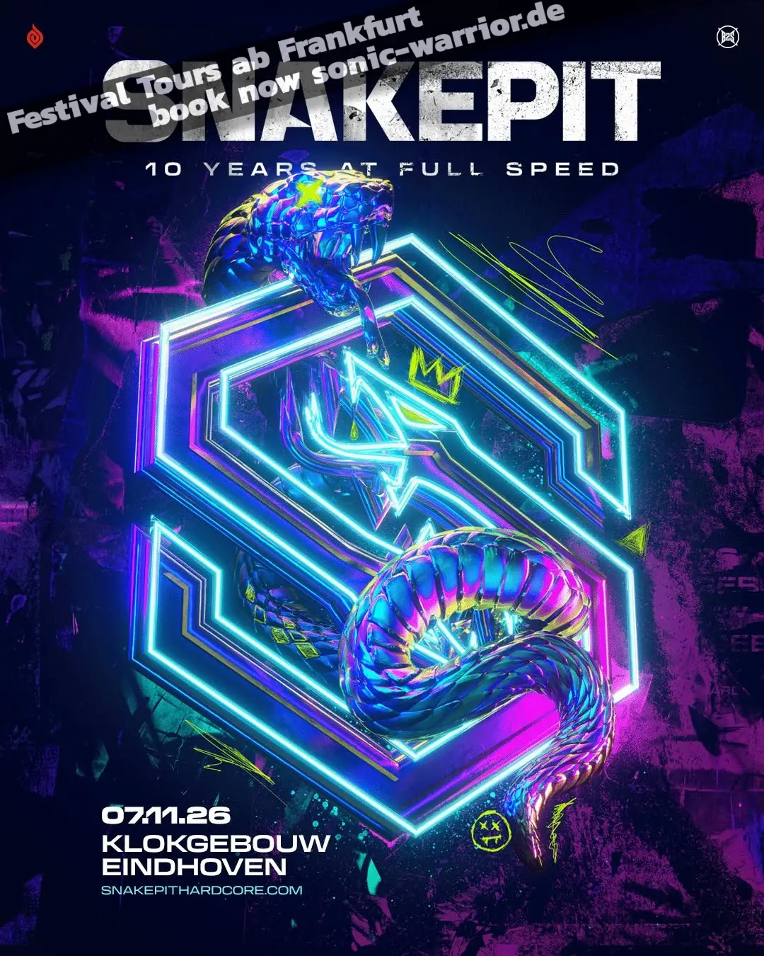Bus zur Snakepit 2026 The Need for Speed Uptempo Hardcore ab Frankfurt und Gießen inkl. Ticket 2 2026-11-snakepit-uptempo-klogebouw-flyer