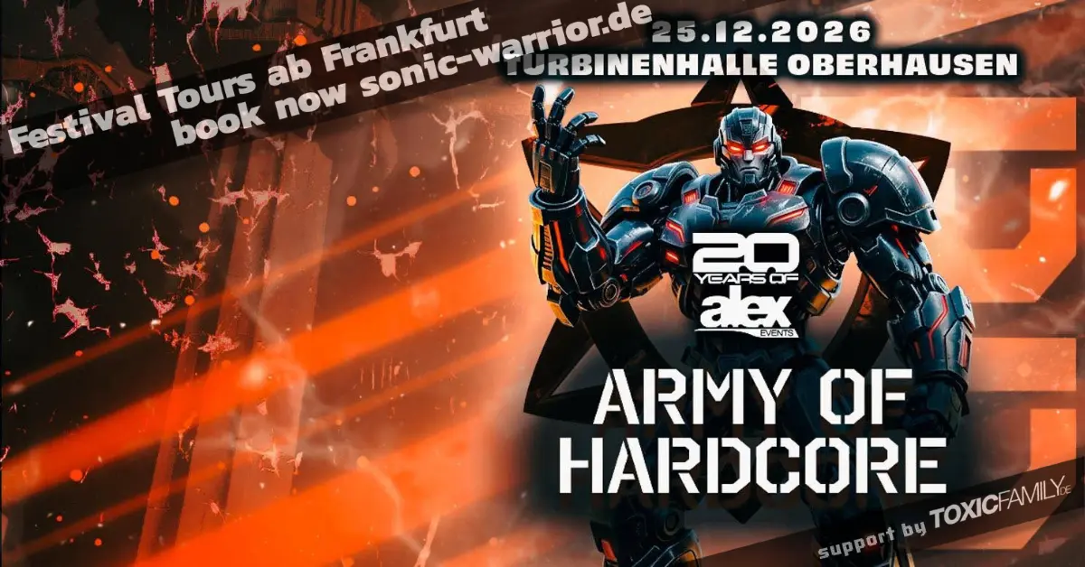 Bus zur Army of Hardcore 2026 ab Frankfurt und Gießen inkl. Ticket 1 2026-12-army-of-hardcore-banner