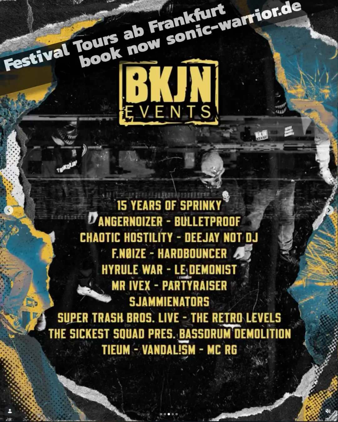 Bus zum Exterminate Festival (Early Hardcore) inkl. Ticket ab Frankfurt, Gießen und Köln 3 2026-08-exterminate-festival-bussloo-line-up-flyer-bkjn
