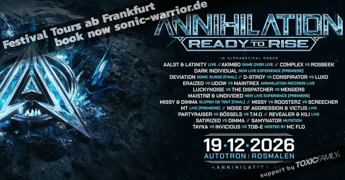 Bus Annihilation Indoor Ready to Rise 2026 bouncy Uptempo Hardcore ab Frankfurt und Gießen 1 2026-12-annihilation-ready-to-rise-uptempo-hardcore-banner