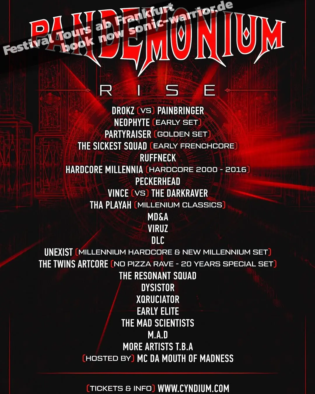 Bus zur Pandemonium 2026 ab Frankfurt, Hessen und Umgebung (Gabber und Early Hardcore) 3 2026-10-pandemonium-early-hardcore-full-line-up-flyer